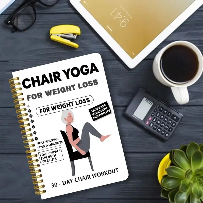 🔥Last Day Promotion 49% OFF🔥30-Day Chair Yoga Weight Loss Spiral Notebook & Exercise Guide