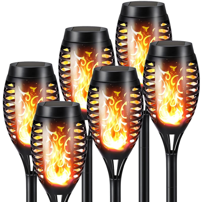 🏆Flash Sale⚡ 50K+ Solar Powered Fire Flame Design Garden Light