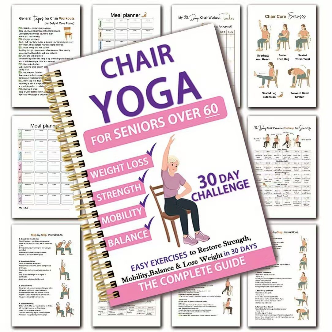🔥Last Day Promotion 49% OFF🔥30-Day Chair Yoga Weight Loss Spiral Notebook & Exercise Guide