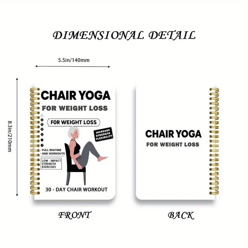 🔥Last Day Promotion 49% OFF🔥30-Day Chair Yoga Weight Loss Spiral Notebook & Exercise Guide