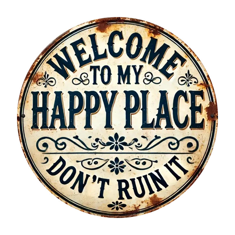 🎄Holiday Pre-Sale Save 49%🔥Welcome to My Happy Place – Metal Wall Sign