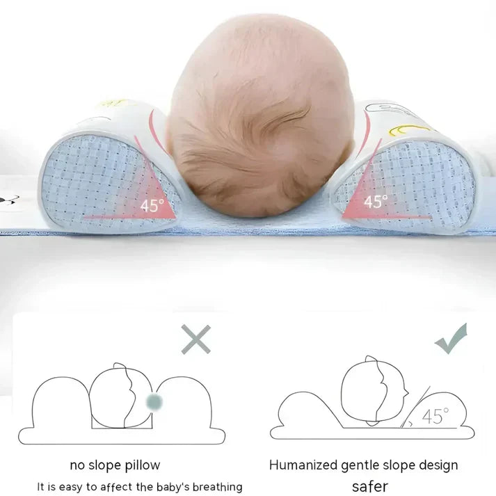🪶Soft & Comfortable Baby Head Shaping Pillow – Ergonomic 360° Head & Neck Support👩🏻🍼