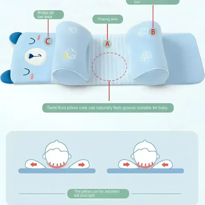 🪶Soft & Comfortable Baby Head Shaping Pillow – Ergonomic 360° Head & Neck Support👩🏻🍼