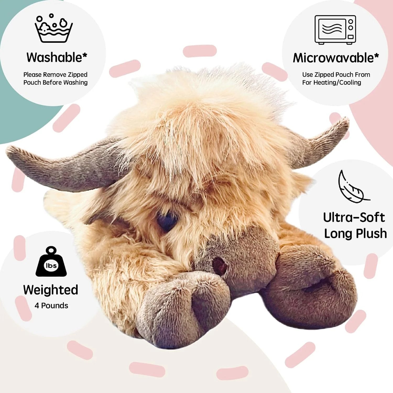 🎁Early Christmas Sale 50% OFF🎄Cute Cartoon Highland Cow Cuddly Toy