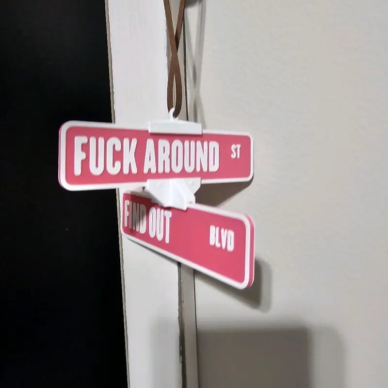 Hanging FAFO Decor Leather