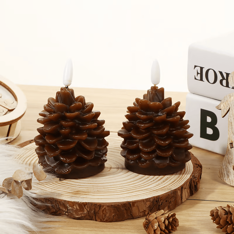 🔥Hot Sale Buy 2 Get 1 Free ✨Flameless Pinecone Candles Battery Operated