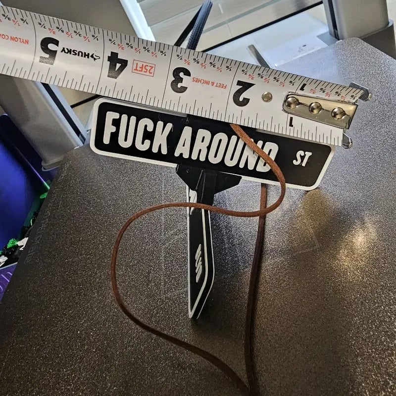 Hanging FAFO Decor Leather