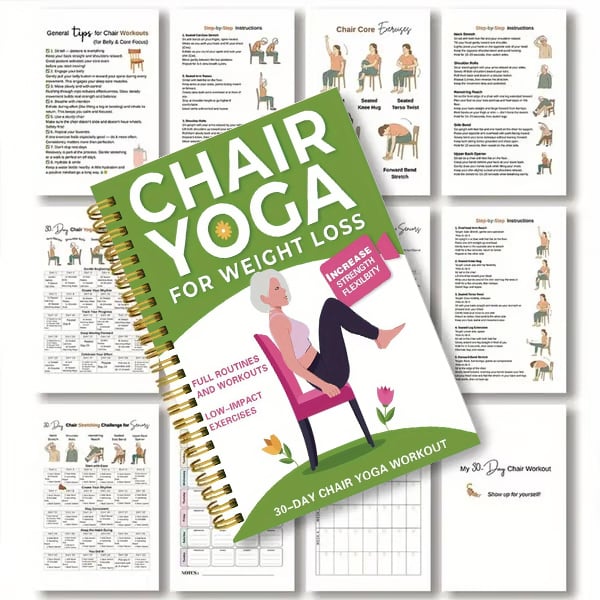 🔥Last Day Promotion 49% OFF🔥30-Day Chair Yoga Weight Loss Spiral Notebook & Exercise Guide
