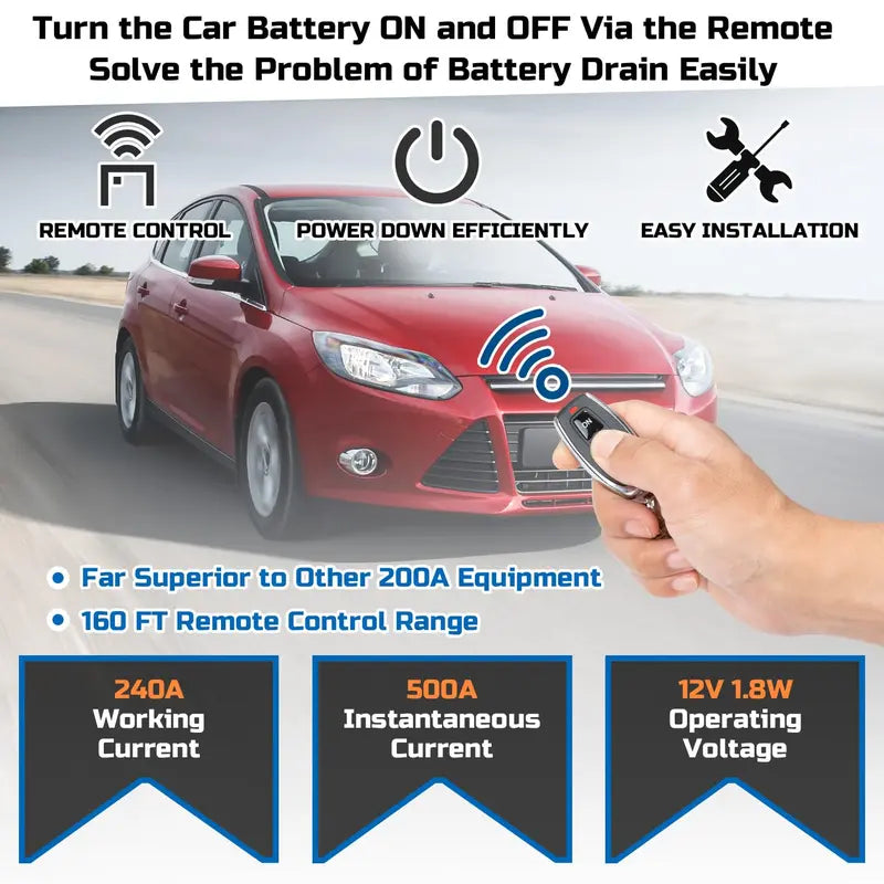 Remote Battery Disconnect Switch 12v，240A