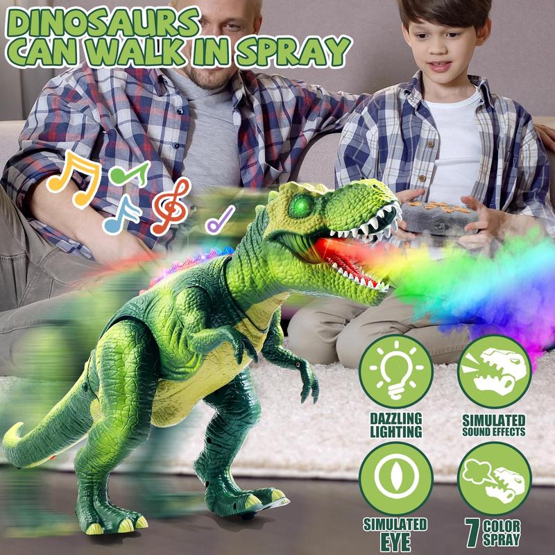 Remote Control T-Rex Dinosaur RC Dinosaur Toy for Kids with Lights