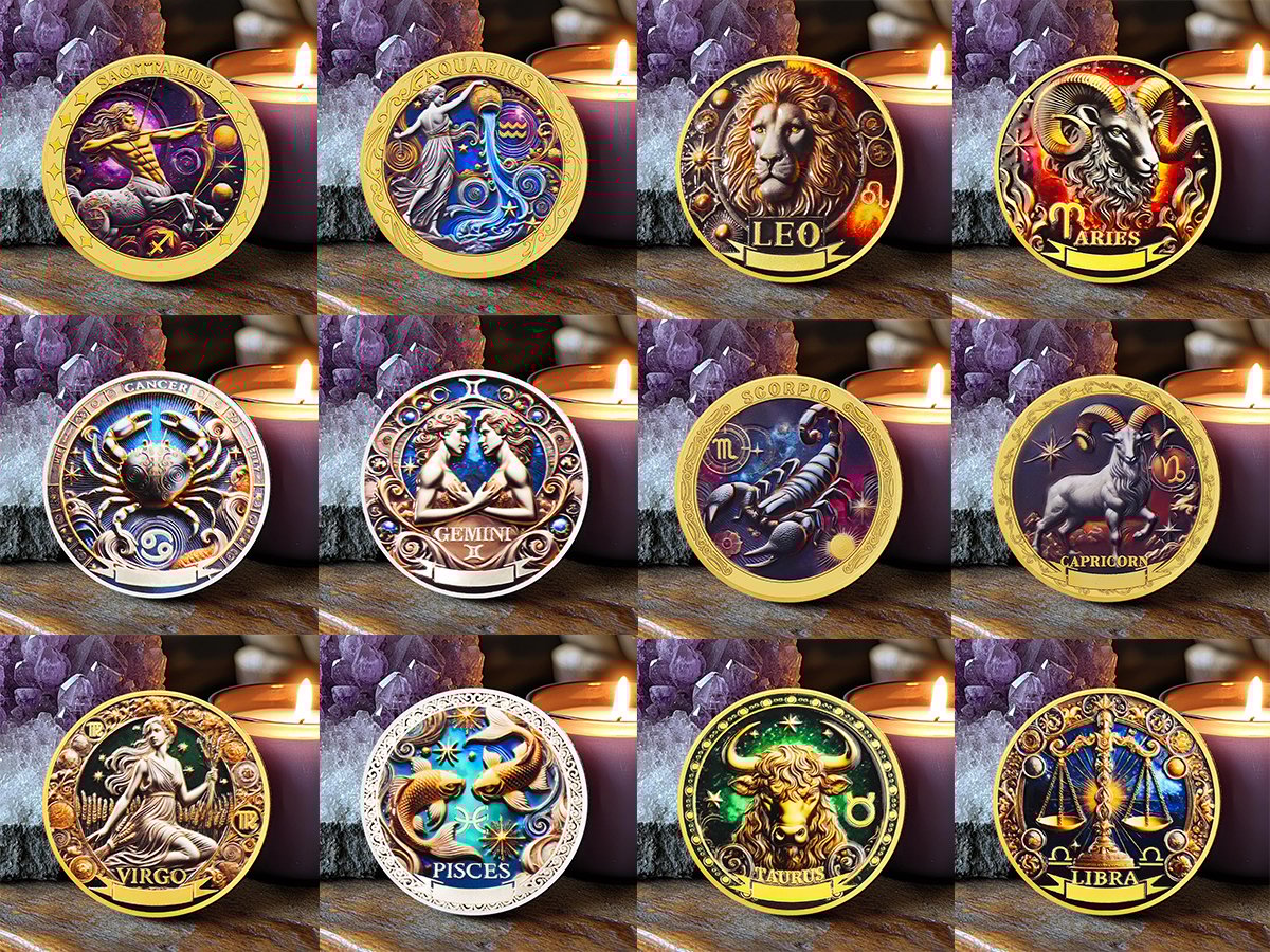 Exclusive Release: 12 Zodiac Constellation Commemorative Coin Set – Collector’s Limited Edition