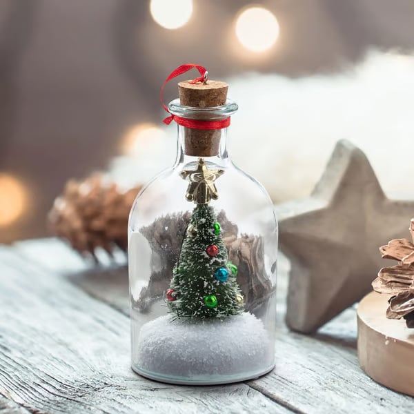 Mr. Christmas Recordable Message in a Bottle 🎄✨ Voice-Activated Holiday Keepsake