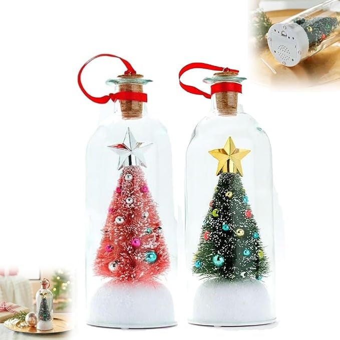 Mr. Christmas Recordable Message in a Bottle 🎄✨ Voice-Activated Holiday Keepsake