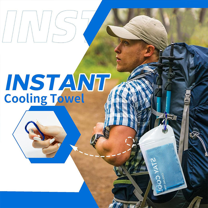TWS 4 Pack Cooling Towel. Soft Breathable Chilly Microfiber Towel