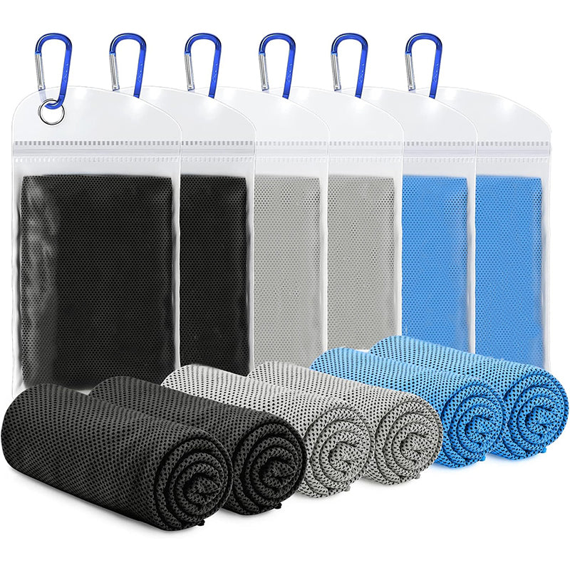 TWS 4 Pack Cooling Towel. Soft Breathable Chilly Microfiber Towel