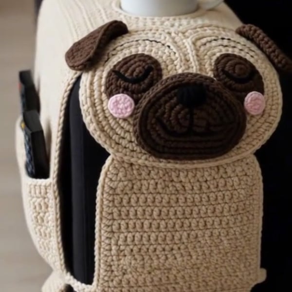 Handmade Crochet Dog Sofa Organizer