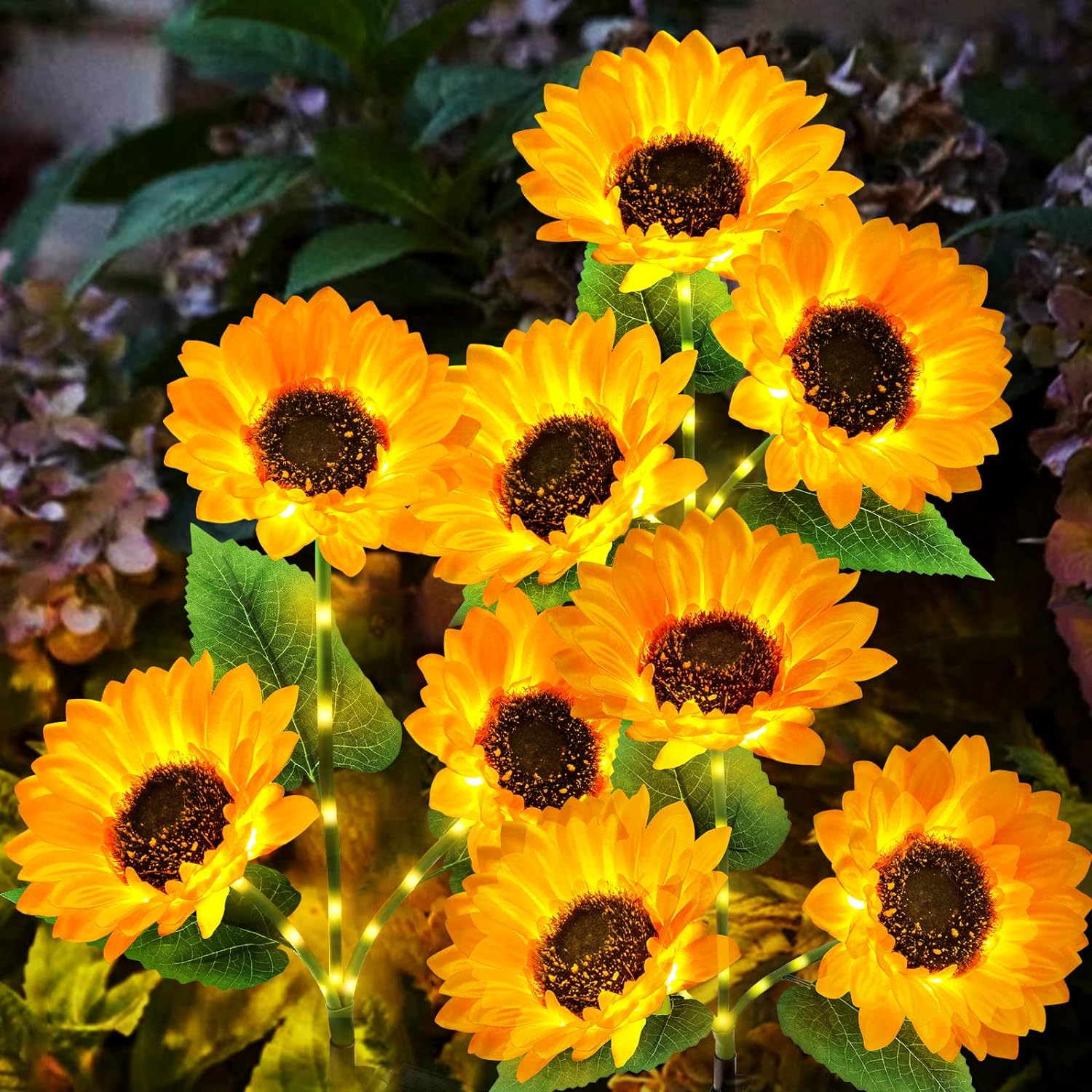 Solar Powered Sunflower Lights