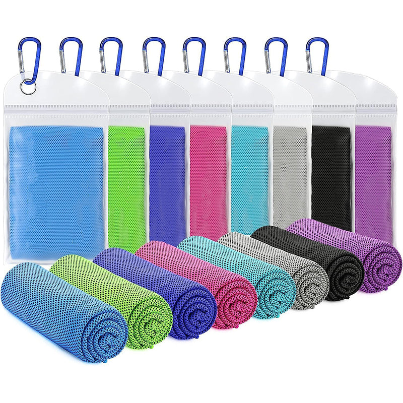 TWS 4 Pack Cooling Towel. Soft Breathable Chilly Microfiber Towel