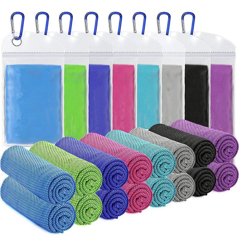 TWS 4 Pack Cooling Towel. Soft Breathable Chilly Microfiber Towel
