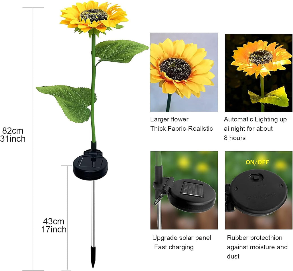 Solar Powered Sunflower Lights