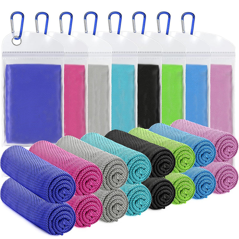 TWS 4 Pack Cooling Towel. Soft Breathable Chilly Microfiber Towel