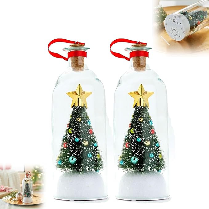 Mr. Christmas Recordable Message in a Bottle 🎄✨ Voice-Activated Holiday Keepsake