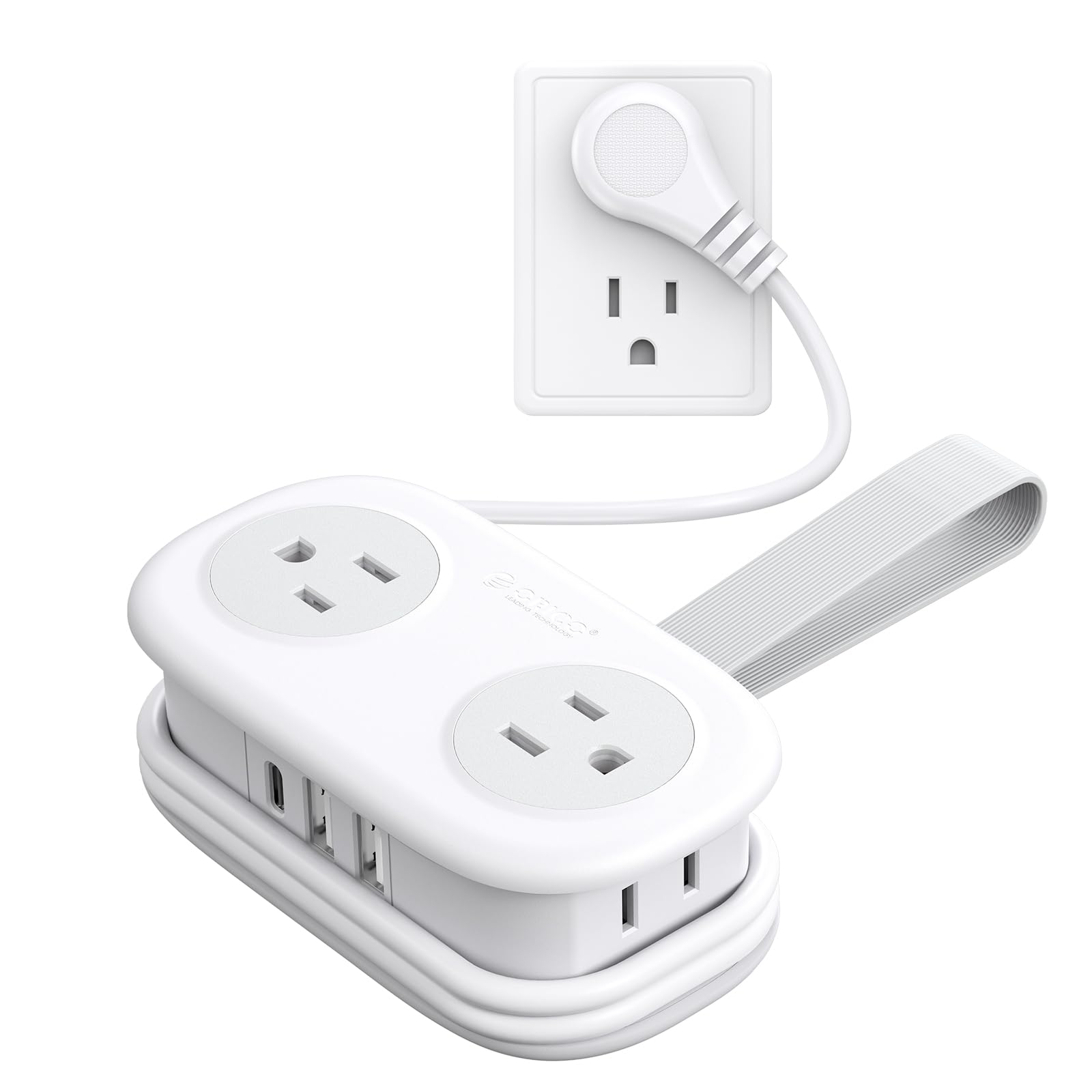 4FT Travel Power Strip with 4 AC Outlets