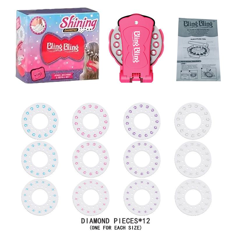 ⏰Glitter Diamond Styling Tools Hair Gemstone Styling Set✨