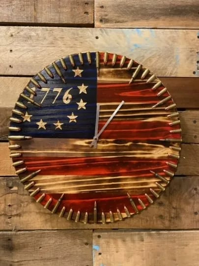 Veteran's Day Pre-Sale 60% OFF🔥Handmade Patriotic American Flag Clock