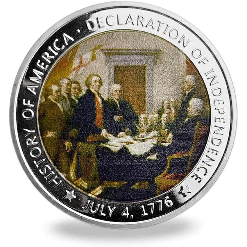 (Declaration of Independence Coin) - US Military Challenge Coin Presidential 1776 Declaration of Independence Commemorative Coin