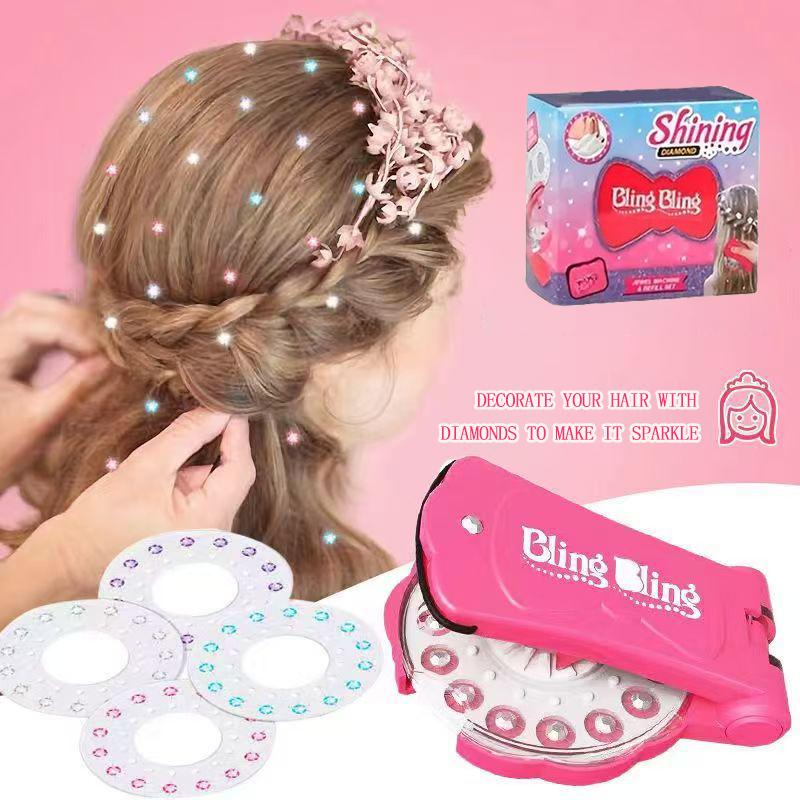 ⏰Glitter Diamond Styling Tools Hair Gemstone Styling Set✨