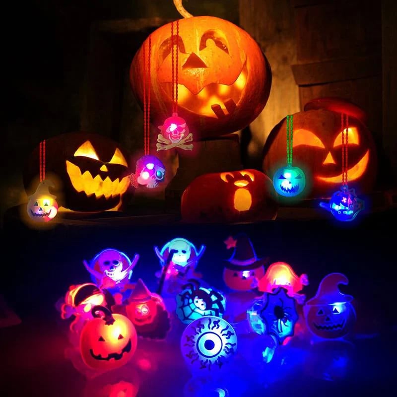 💍 Halloween Hot Sale Promotion 49% OFF🔥 Halloween 50Pcs LED glowing ring(Featuring 18 creepy-cute shapes)