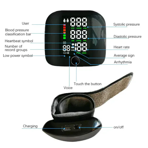 Smart Wrist Blood Pressure Monitor
