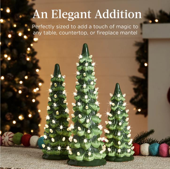 🏆Flash Sale⚡Almost Gone-💥Retro Hand-Painted Tabletop Christmas Trees🎄
