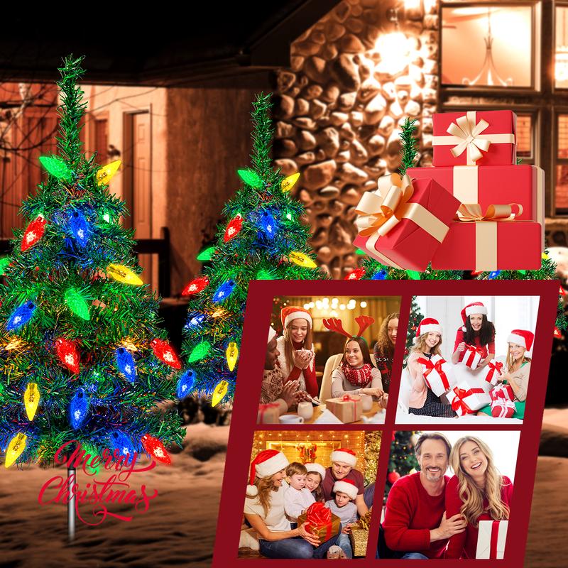 ✨Solar-powered Christmas tree with outdoor LED lights
