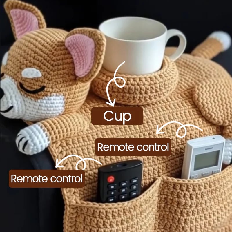 Handmade Crochet Dog Sofa Organizer