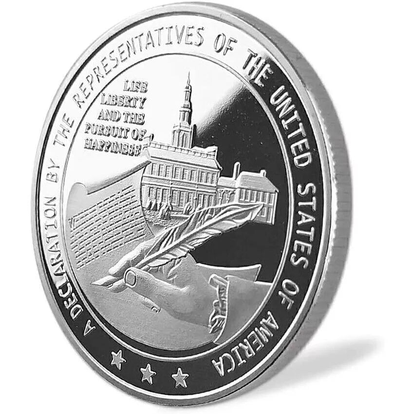 (Declaration of Independence Coin) - US Military Challenge Coin Presidential 1776 Declaration of Independence Commemorative Coin