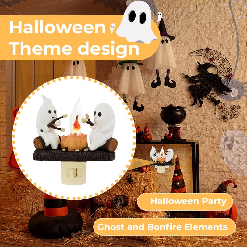🎃⚡️FLASH SALE 49% OFF - 2025 Ghost Campfire Flickering Nightlight👻