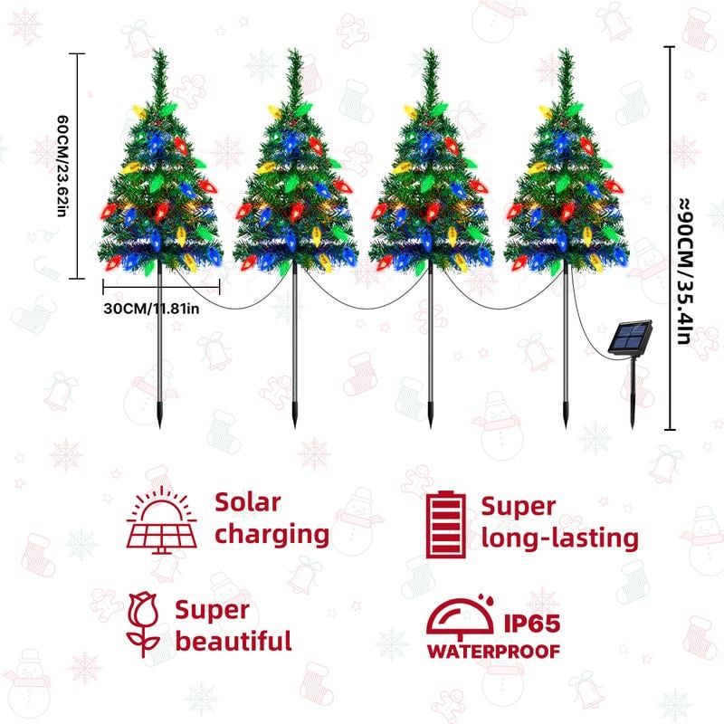 ✨Solar-powered Christmas tree with outdoor LED lights