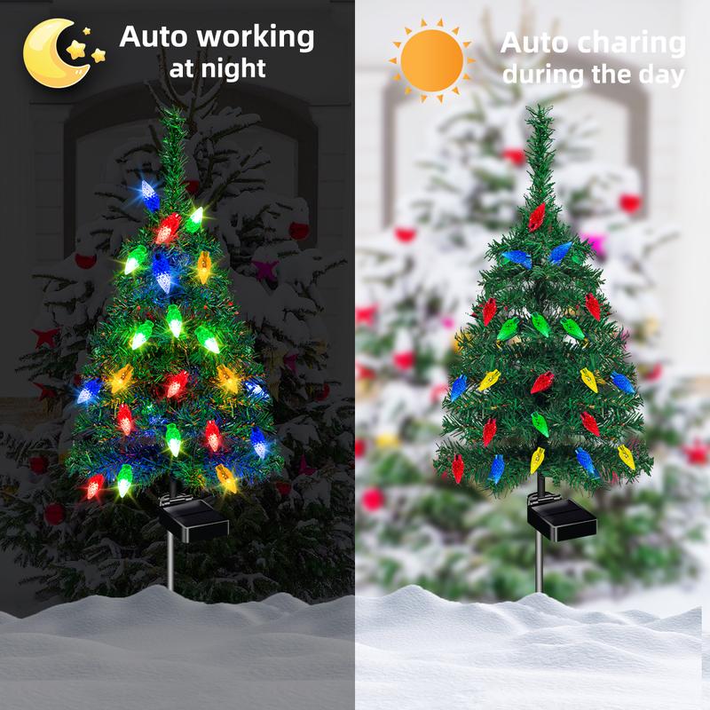 ✨Solar-powered Christmas tree with outdoor LED lights
