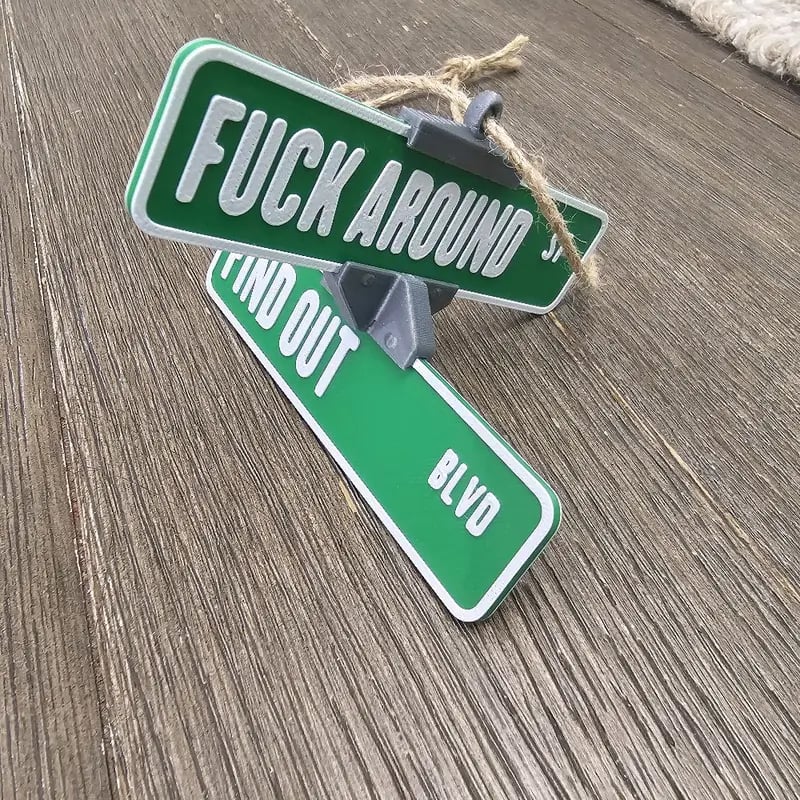 Hanging FAFO Decor Leather