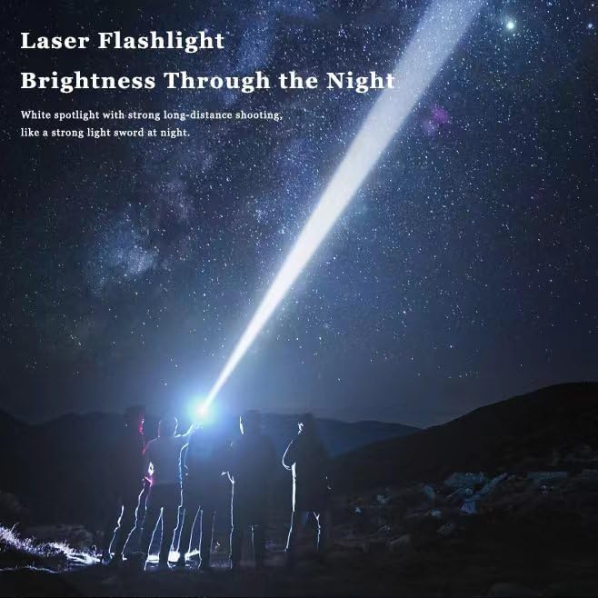 🔦100,000 High-Lumen Rechargeable LED Flashlight - Waterproof + 6 Modes