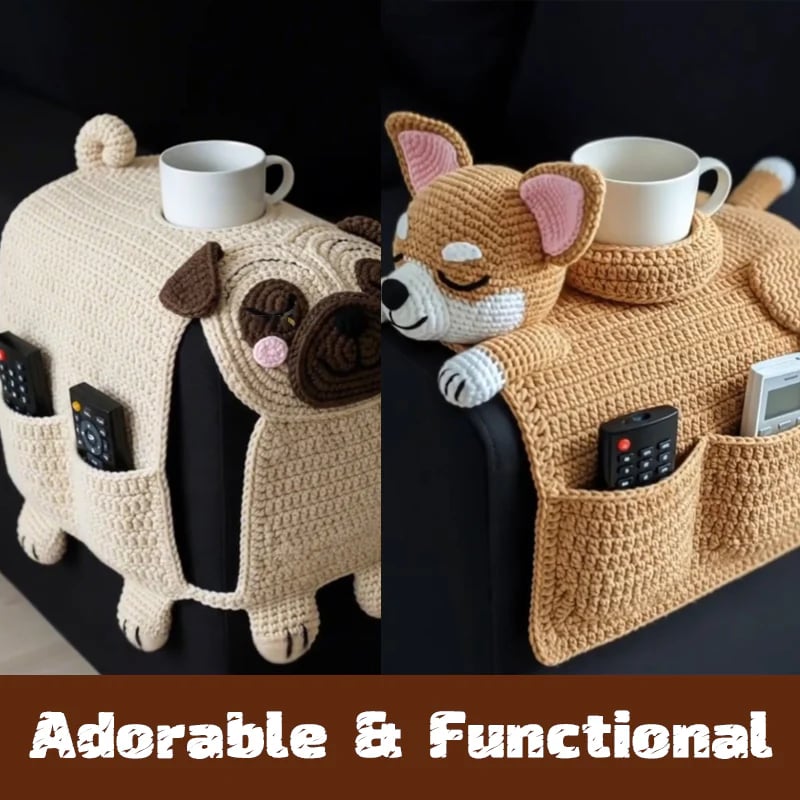 Handmade Crochet Dog Sofa Organizer