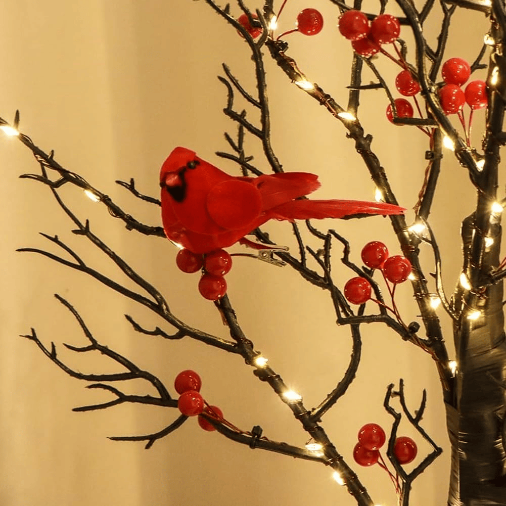 📦Buy 2 Free Shipping🛫Vintage Glowing Tree with Cardinals