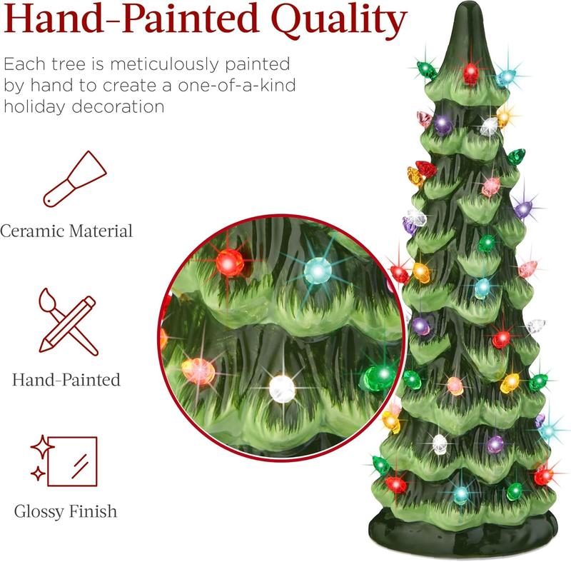 🏆Flash Sale⚡Almost Gone-💥Retro Hand-Painted Tabletop Christmas Trees🎄