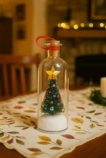 Mr. Christmas Recordable Message in a Bottle 🎄✨ Voice-Activated Holiday Keepsake
