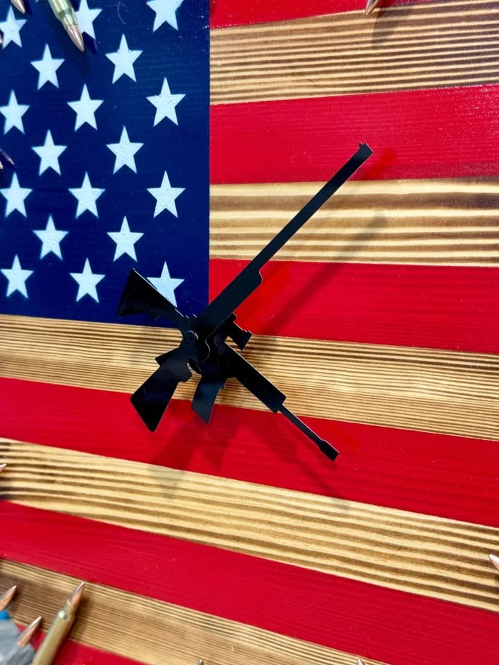 Veteran's Day Pre-Sale 60% OFF🔥Handmade Patriotic American Flag Clock