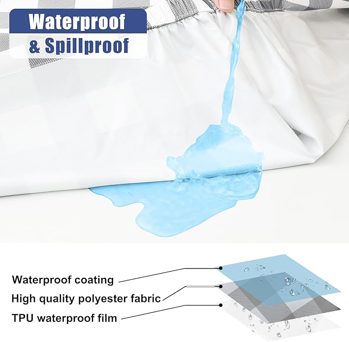 Outdoor courtyard waterproof, oil-proof and stain-proof tablecloth three-piece set
