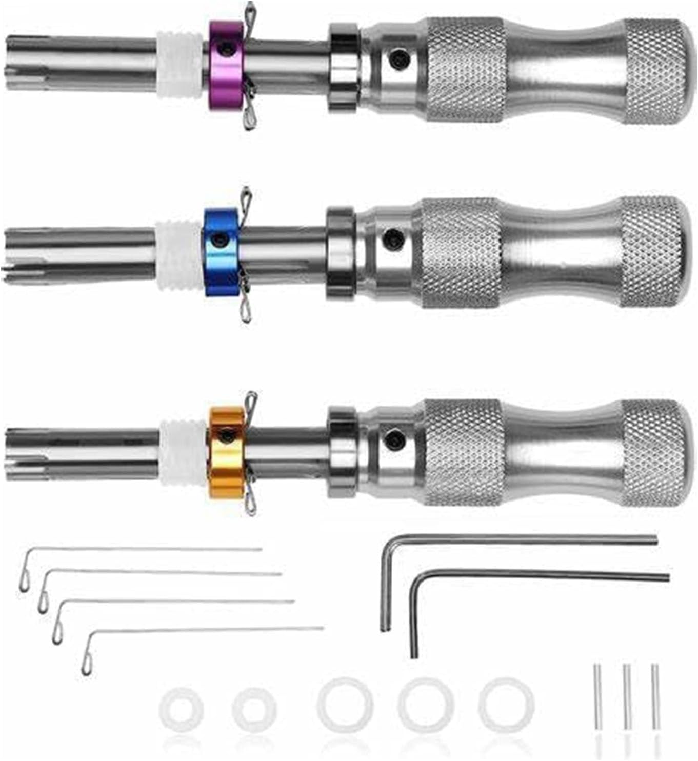 Tubular Cabinet Locks (3 Pack, Zinc Alloy)