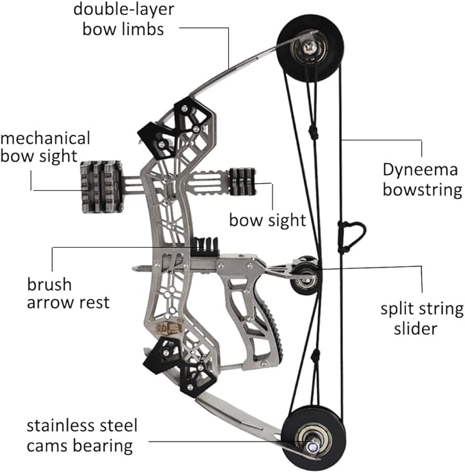 🛠️ Mechanics Lovers Rejoice! "Battleship" Mini Compound Bow🎯 – Archery Fun in Your Pocket ✨